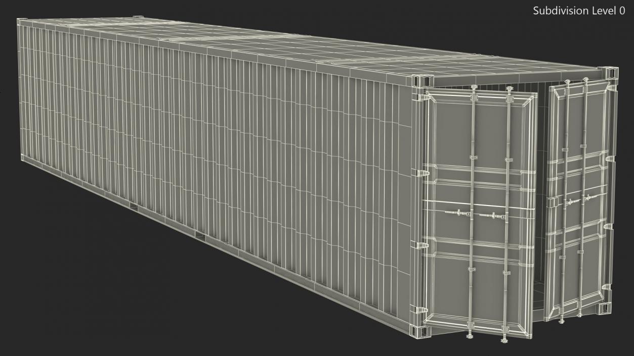 3D model Shipping Cargo Container 48 Ft