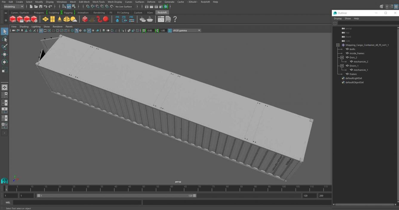 3D model Shipping Cargo Container 48 Ft