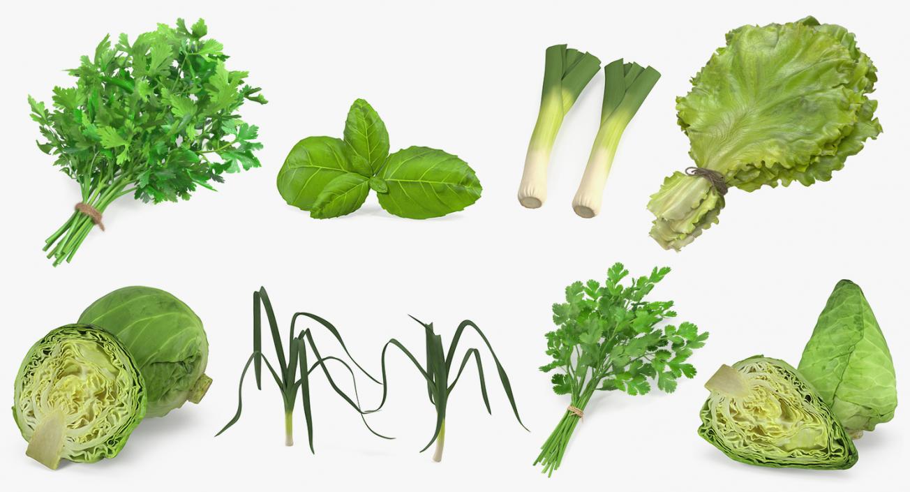 3D model Salad Greens Collection 4