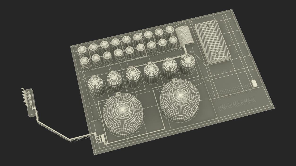 Liquefied Natural Gas LNG Terminal 3D model