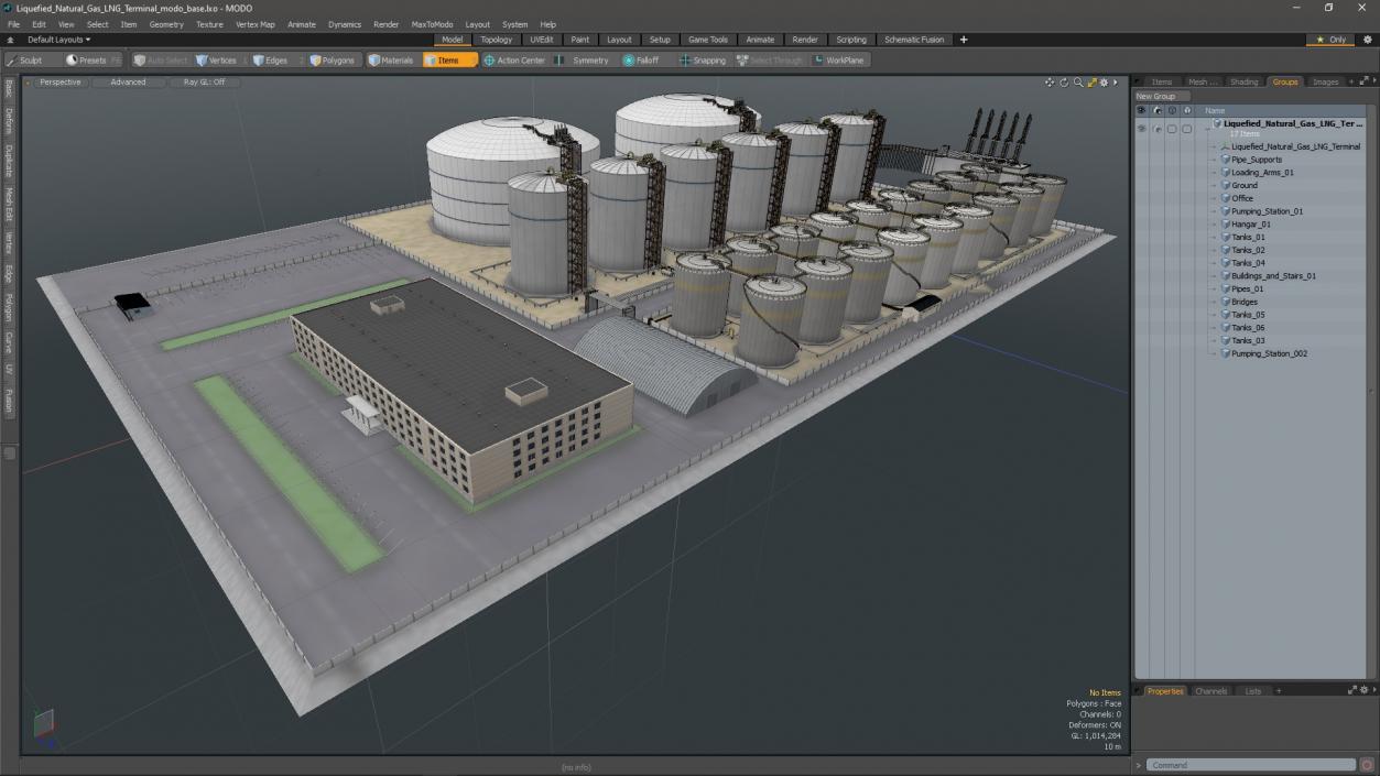 Liquefied Natural Gas LNG Terminal 3D model