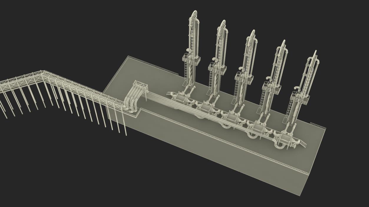 Liquefied Natural Gas LNG Terminal 3D model