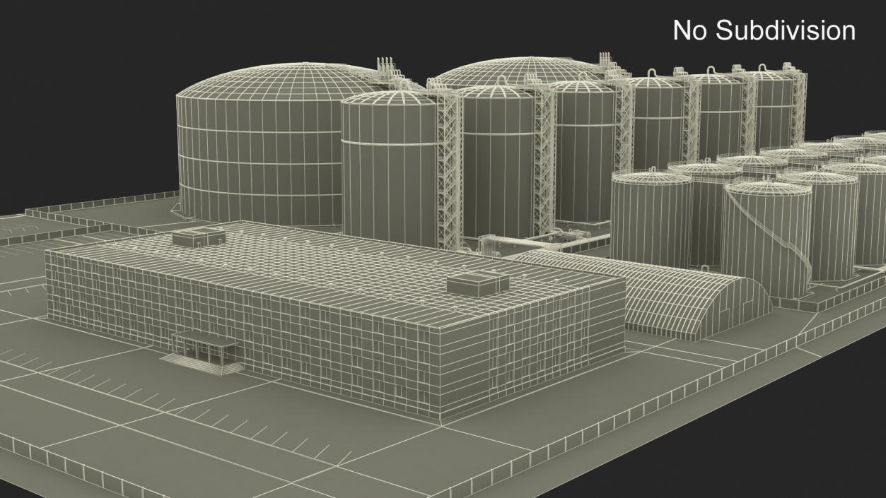 Liquefied Natural Gas LNG Terminal 3D model