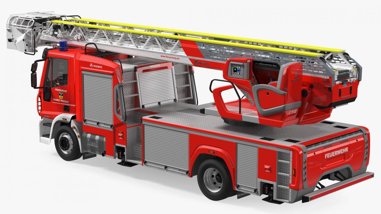 Iveco FF160 Magirus Fire Truck Rigged 3D