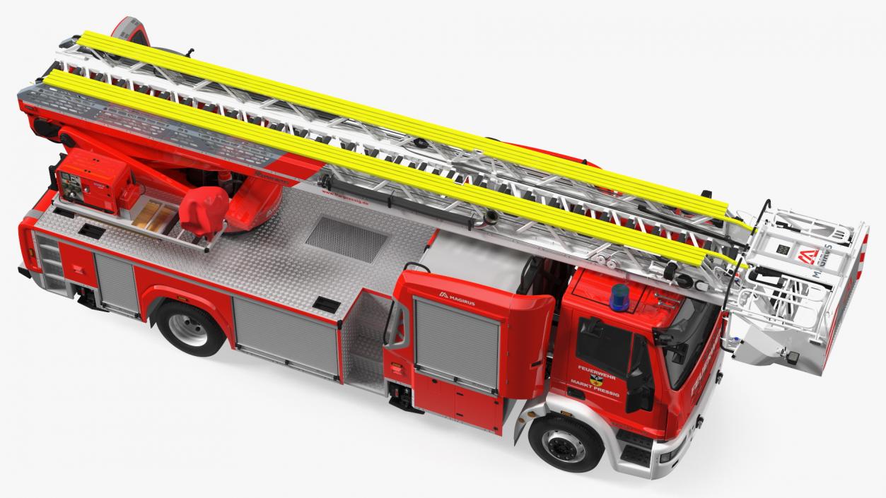 Iveco FF160 Magirus Fire Truck Rigged 3D