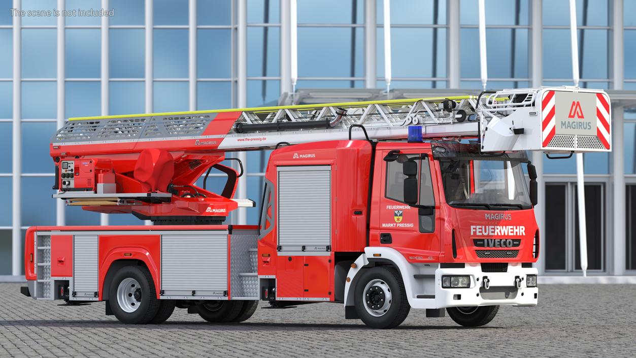 Iveco FF160 Magirus Fire Truck Rigged 3D