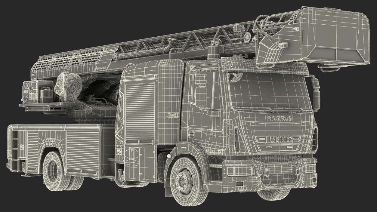 Iveco FF160 Magirus Fire Truck Rigged 3D