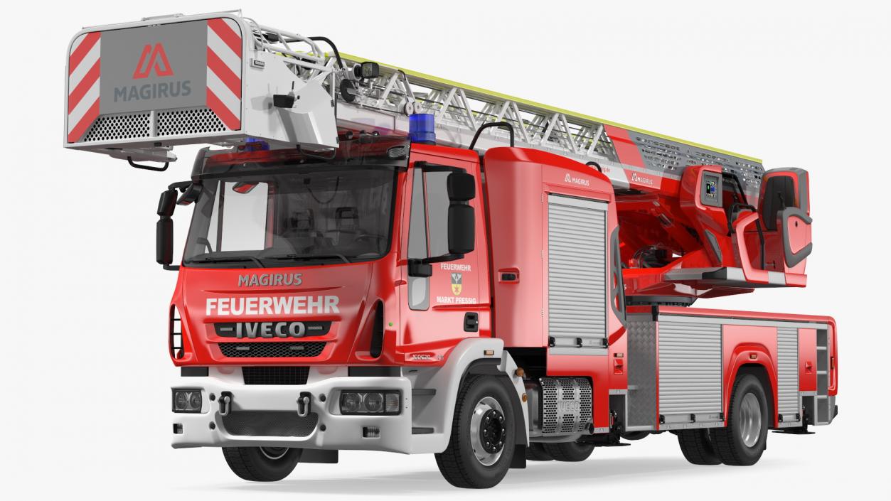 Iveco FF160 Magirus Fire Truck Rigged 3D