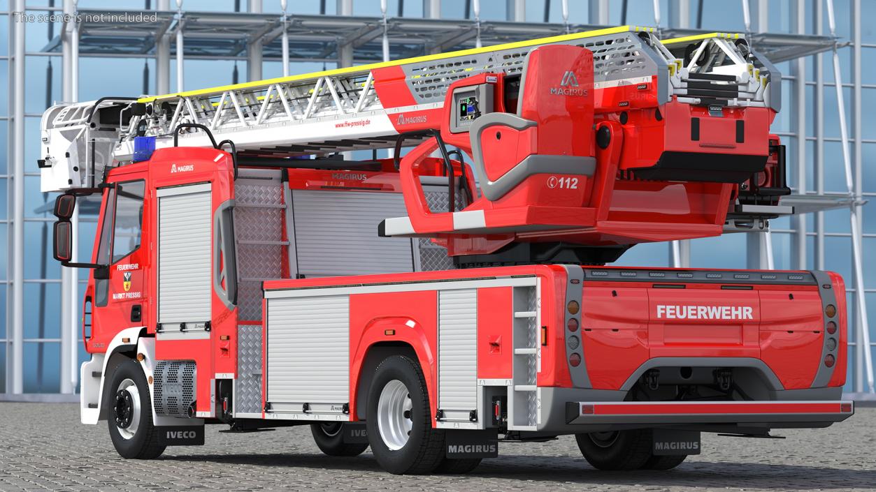 Iveco FF160 Magirus Fire Truck Rigged 3D