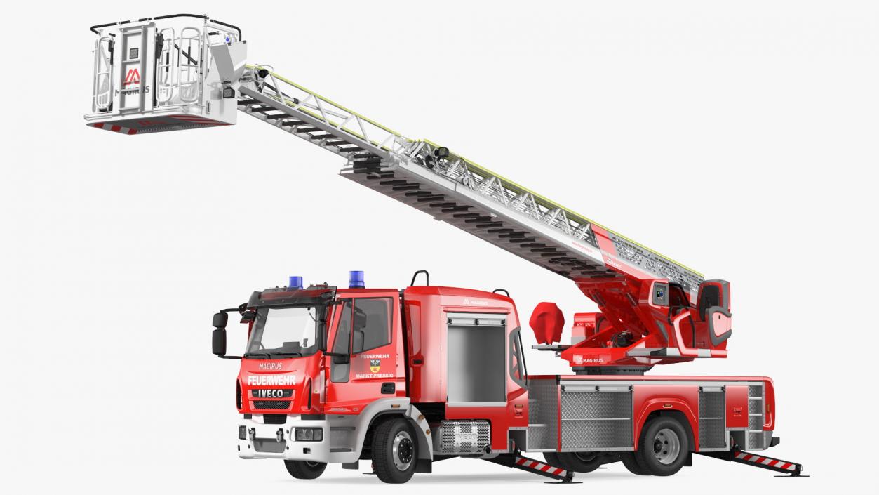 Iveco FF160 Magirus Fire Truck Rigged 3D