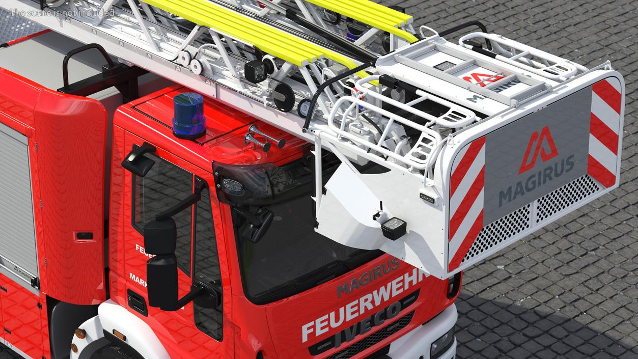 Iveco FF160 Magirus Fire Truck Rigged 3D