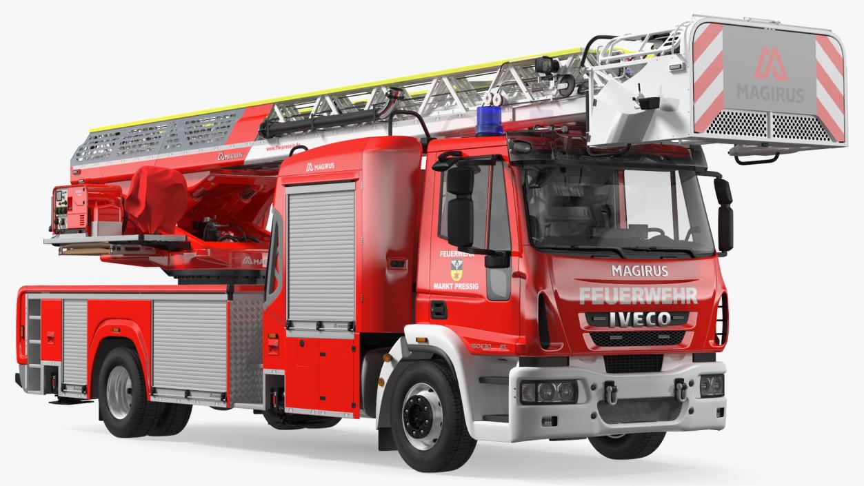 Iveco FF160 Magirus Fire Truck Rigged 3D