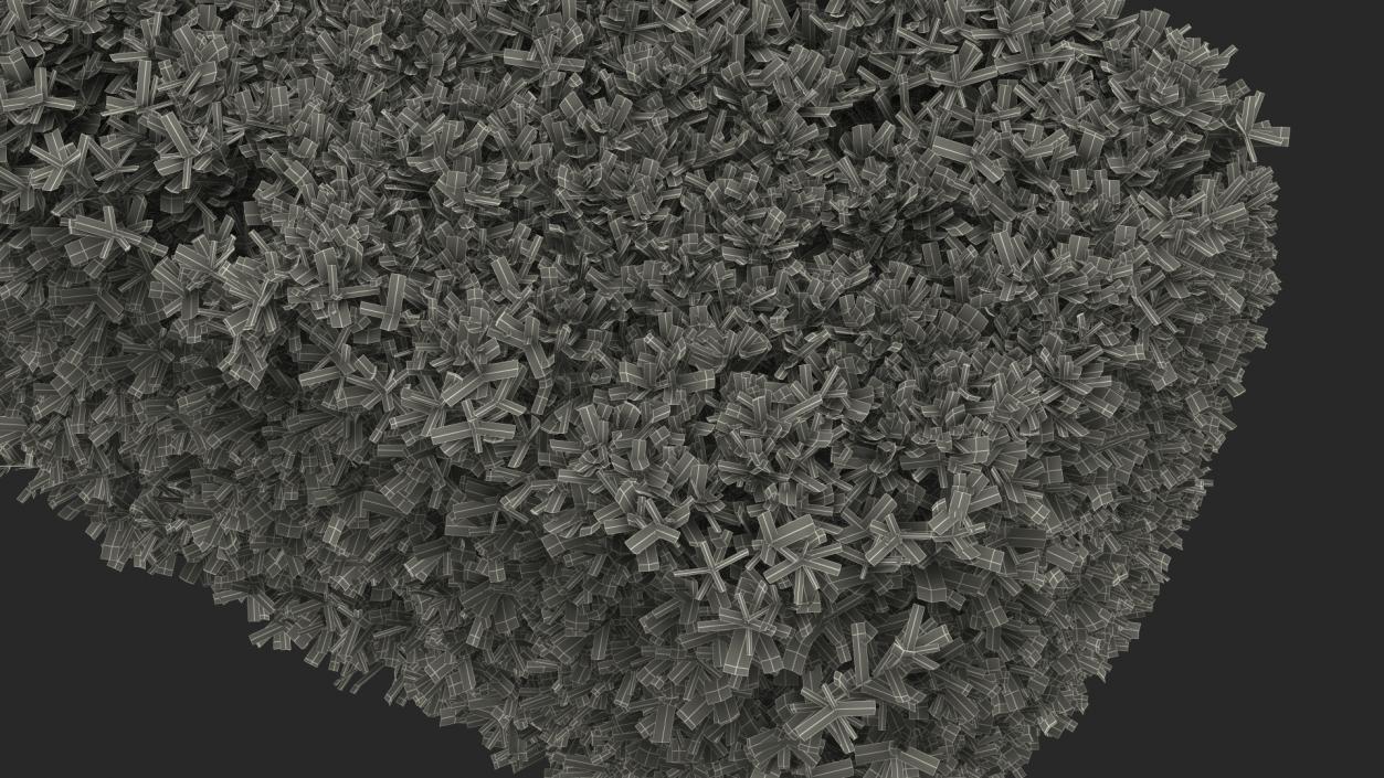 Boxwood Hedge Fence 3D model