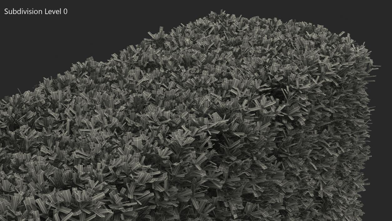 Boxwood Hedge Fence 3D model