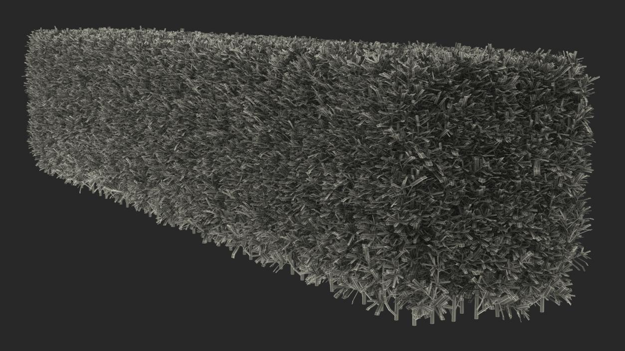 Boxwood Hedge Fence 3D model