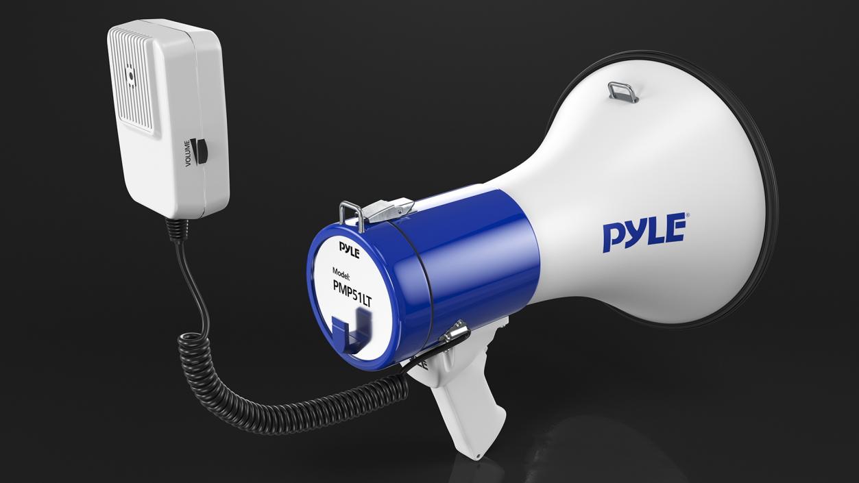 3D Pyle PMP51LT Megaphone with Siren model