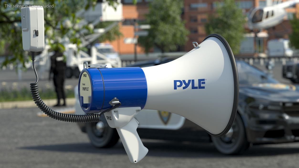 3D Pyle PMP51LT Megaphone with Siren model