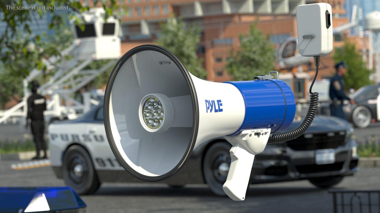 3D Pyle PMP51LT Megaphone with Siren model