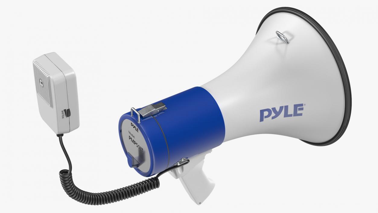 3D Pyle PMP51LT Megaphone with Siren model