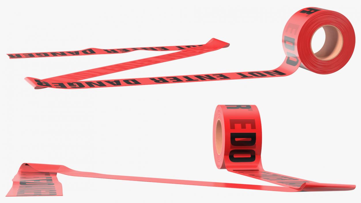 3D Barricade Tape Do Not Enter Red