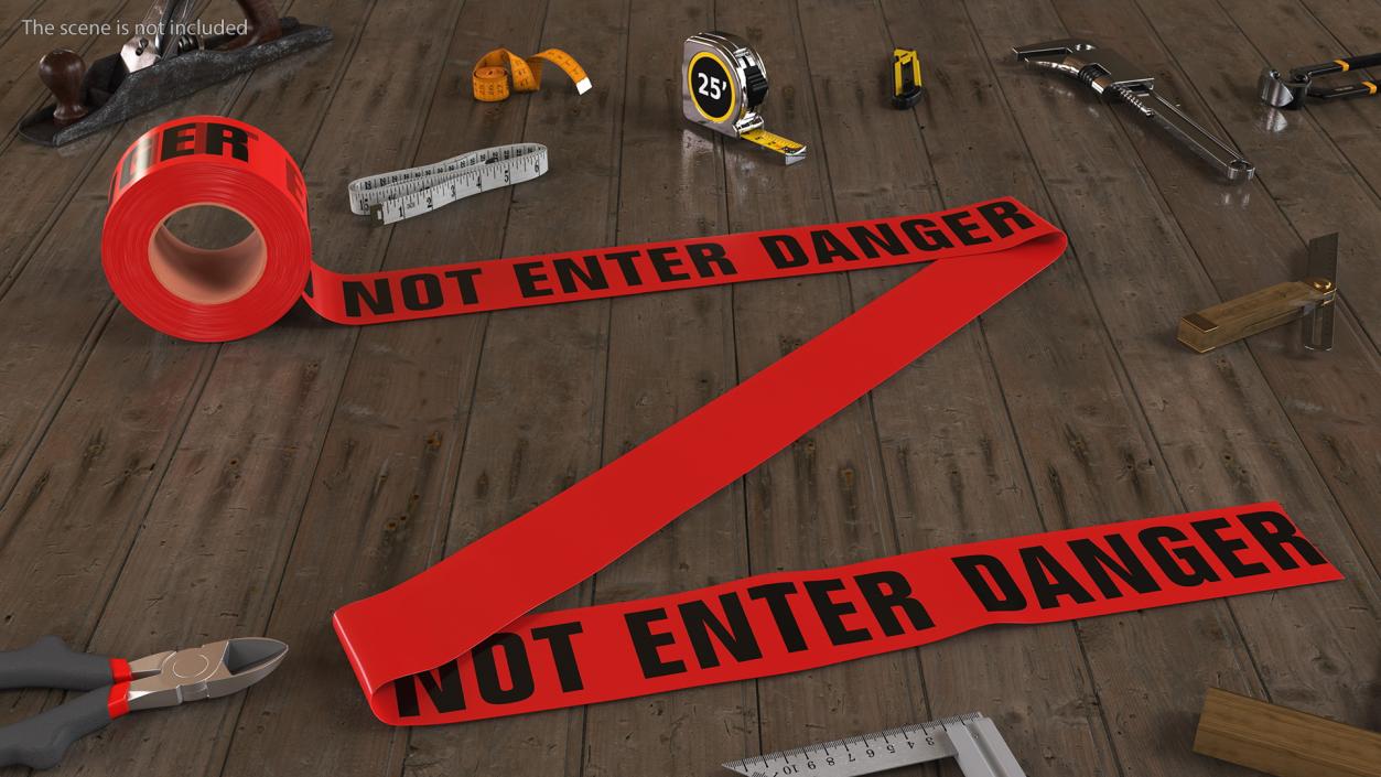 3D Barricade Tape Do Not Enter Red