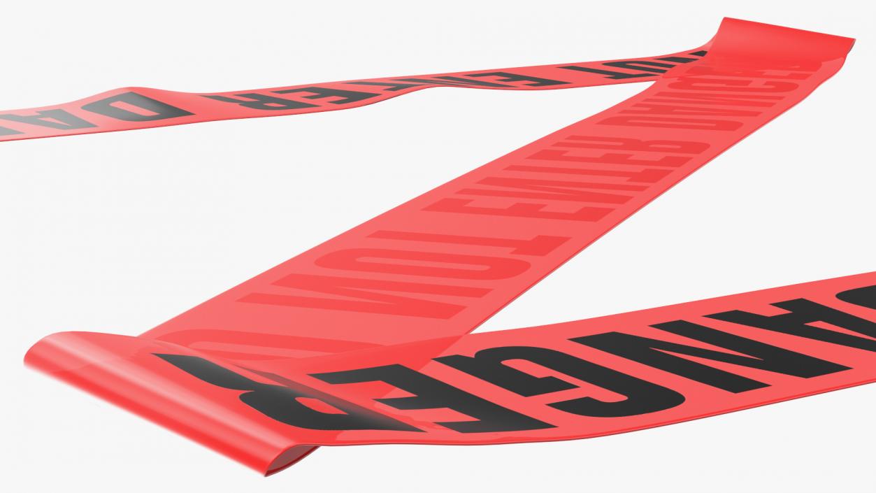 3D Barricade Tape Do Not Enter Red