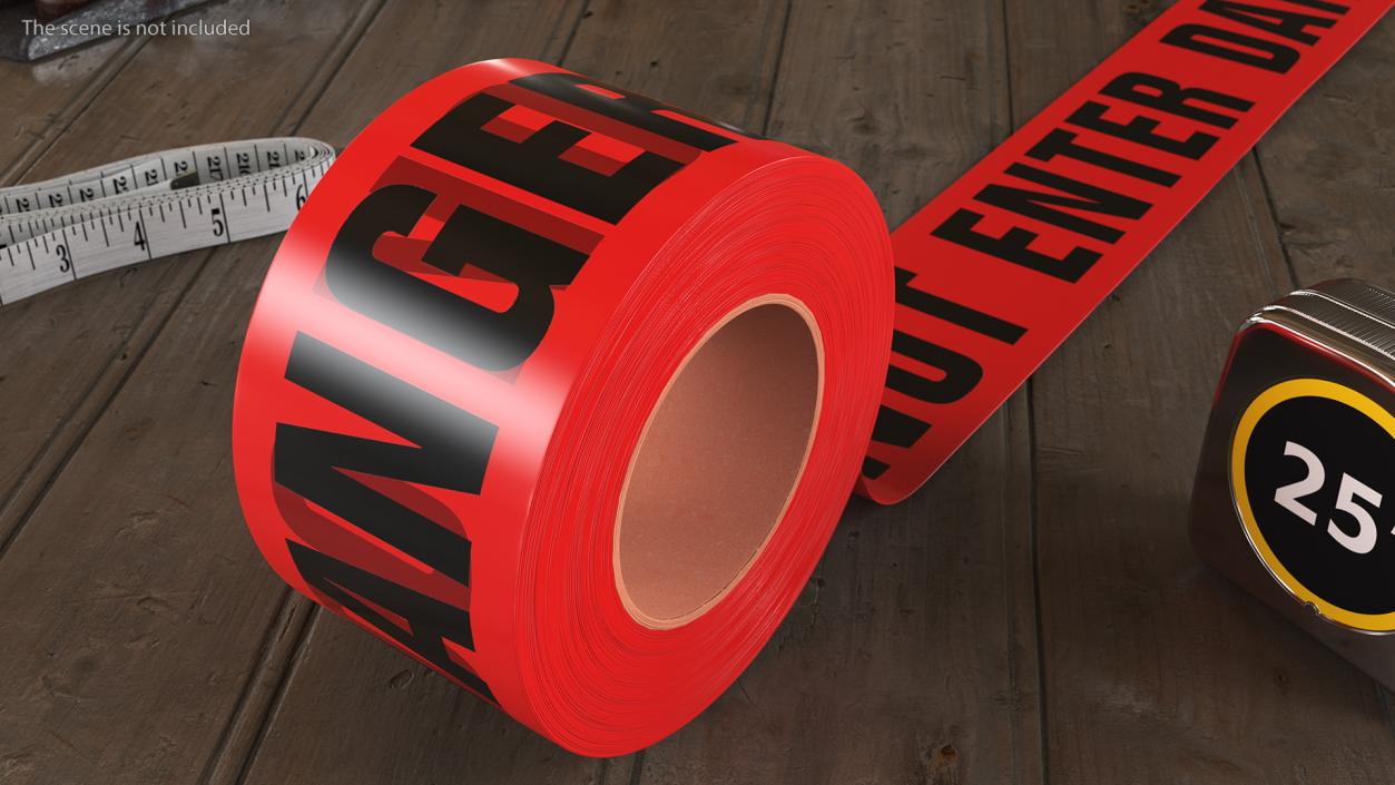 3D Barricade Tape Do Not Enter Red