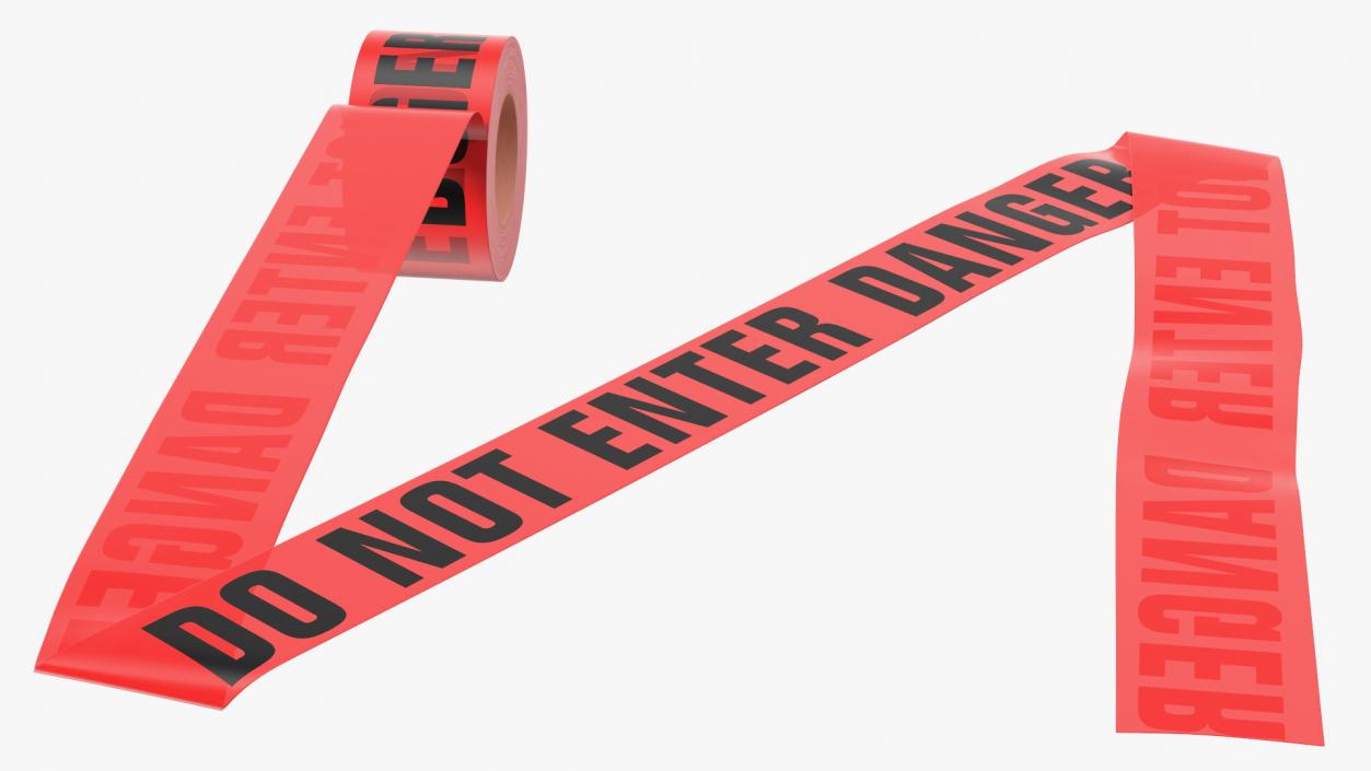 3D Barricade Tape Do Not Enter Red