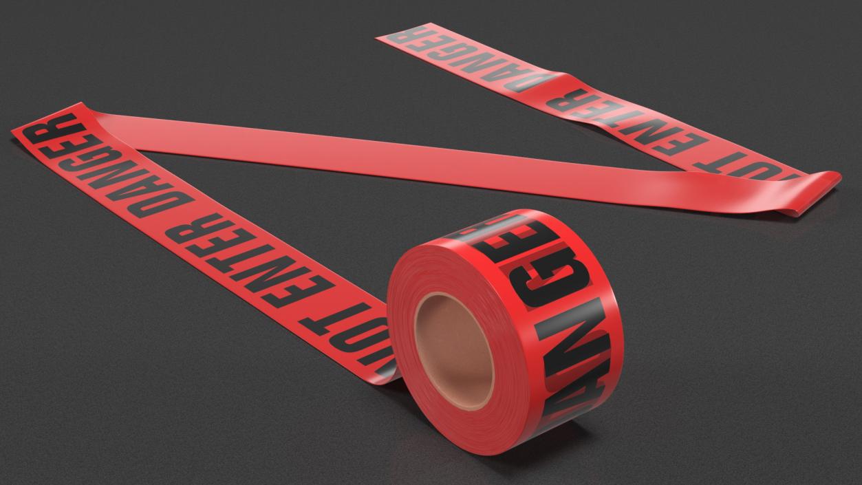 3D Barricade Tape Do Not Enter Red