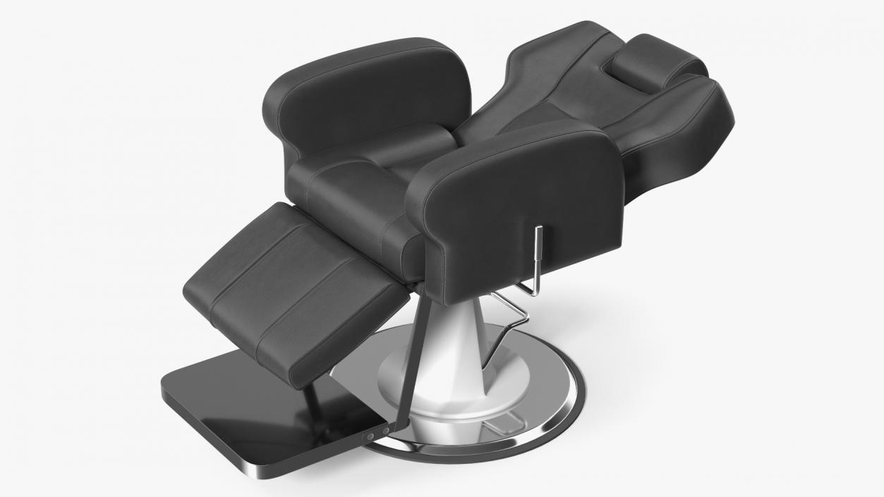 3D model Modern Beauty Salon Chair Unfolded Black