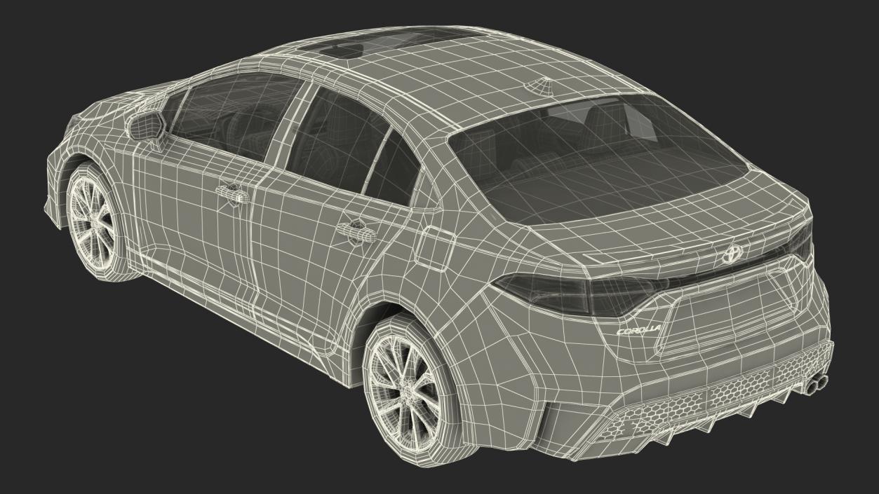 3D Toyota Corolla 2020 Rigged