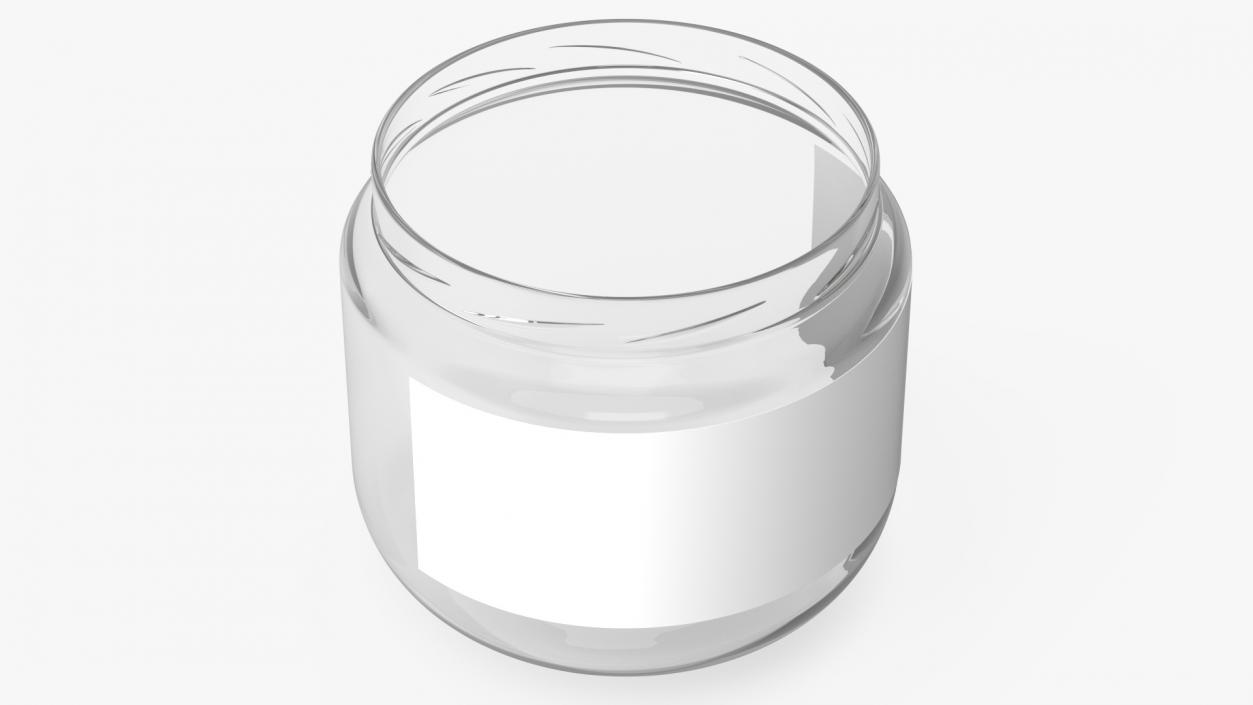 3D Glass Small Jar with Label