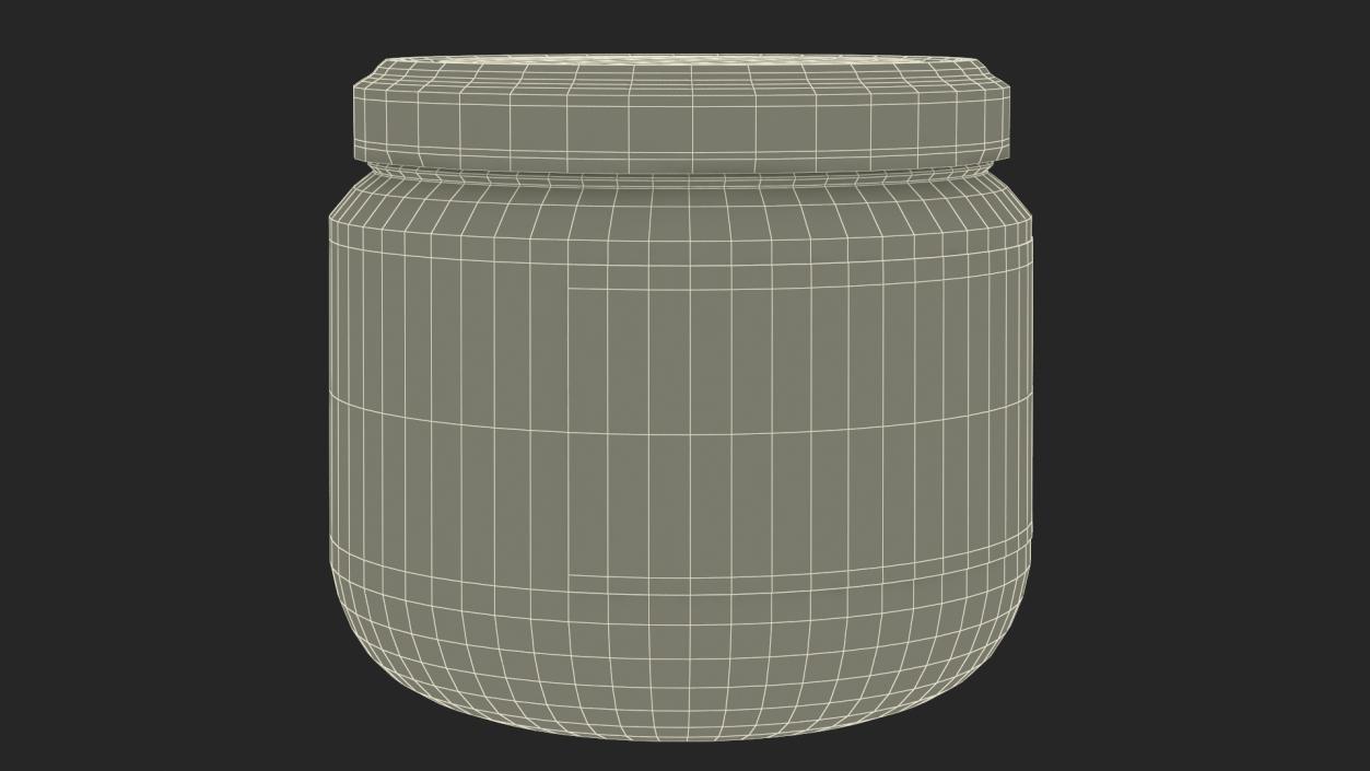 3D Glass Small Jar with Label