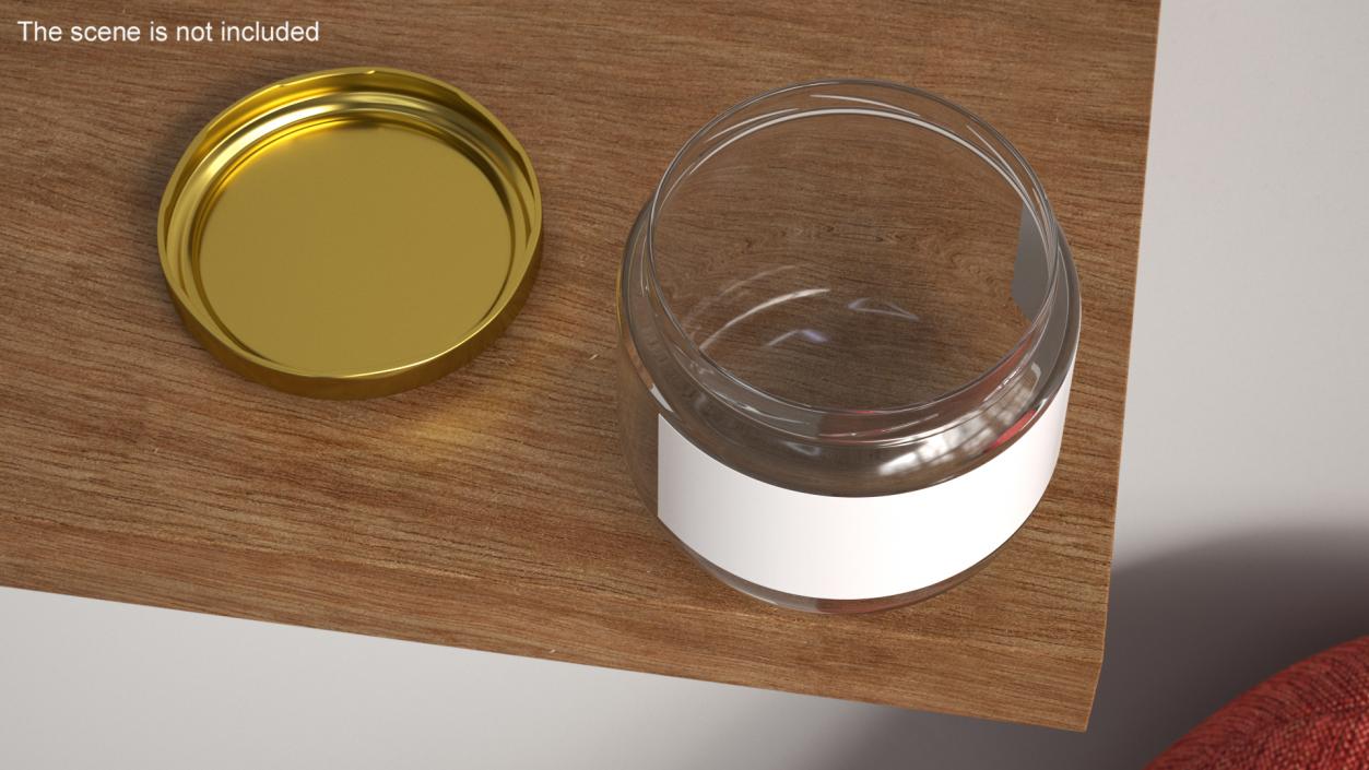 3D Glass Small Jar with Label