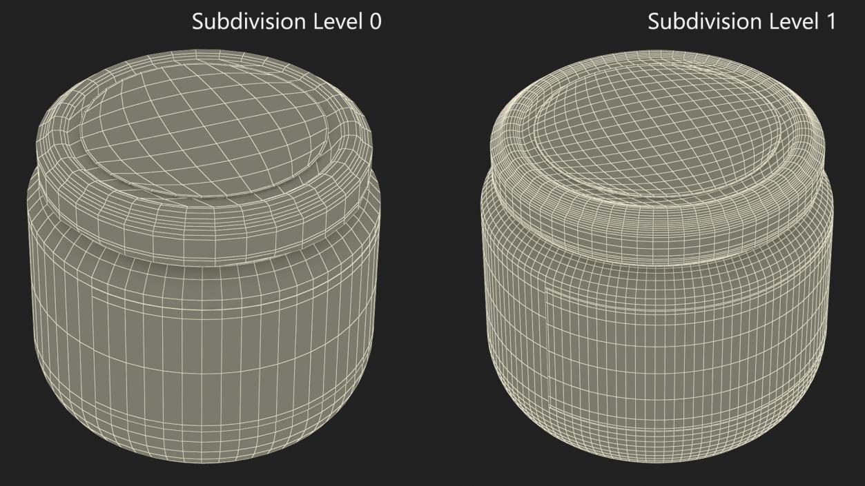 3D Glass Small Jar with Label