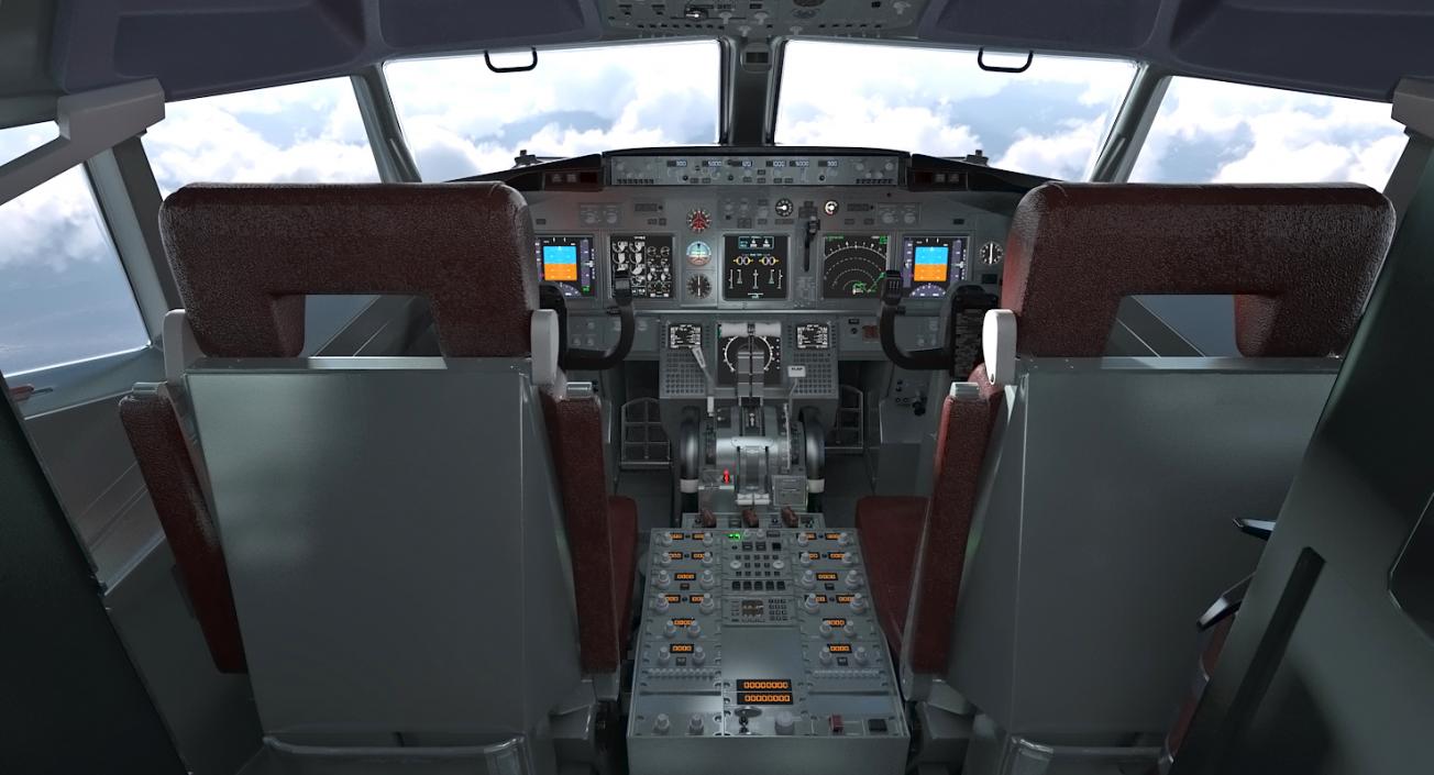 Boeing 737-900 with Interior Southwest Airlines Rigged 3D model