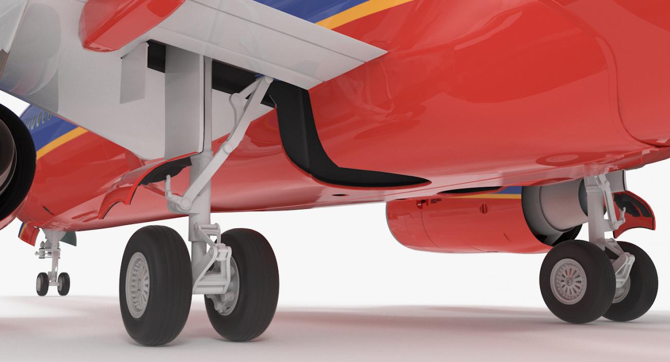 Boeing 737-900 with Interior Southwest Airlines Rigged 3D model