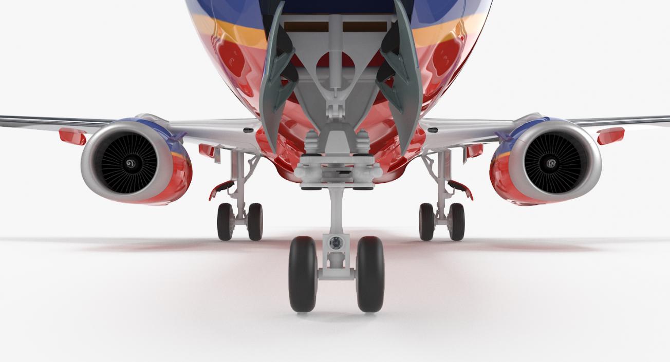 Boeing 737-900 with Interior Southwest Airlines Rigged 3D model