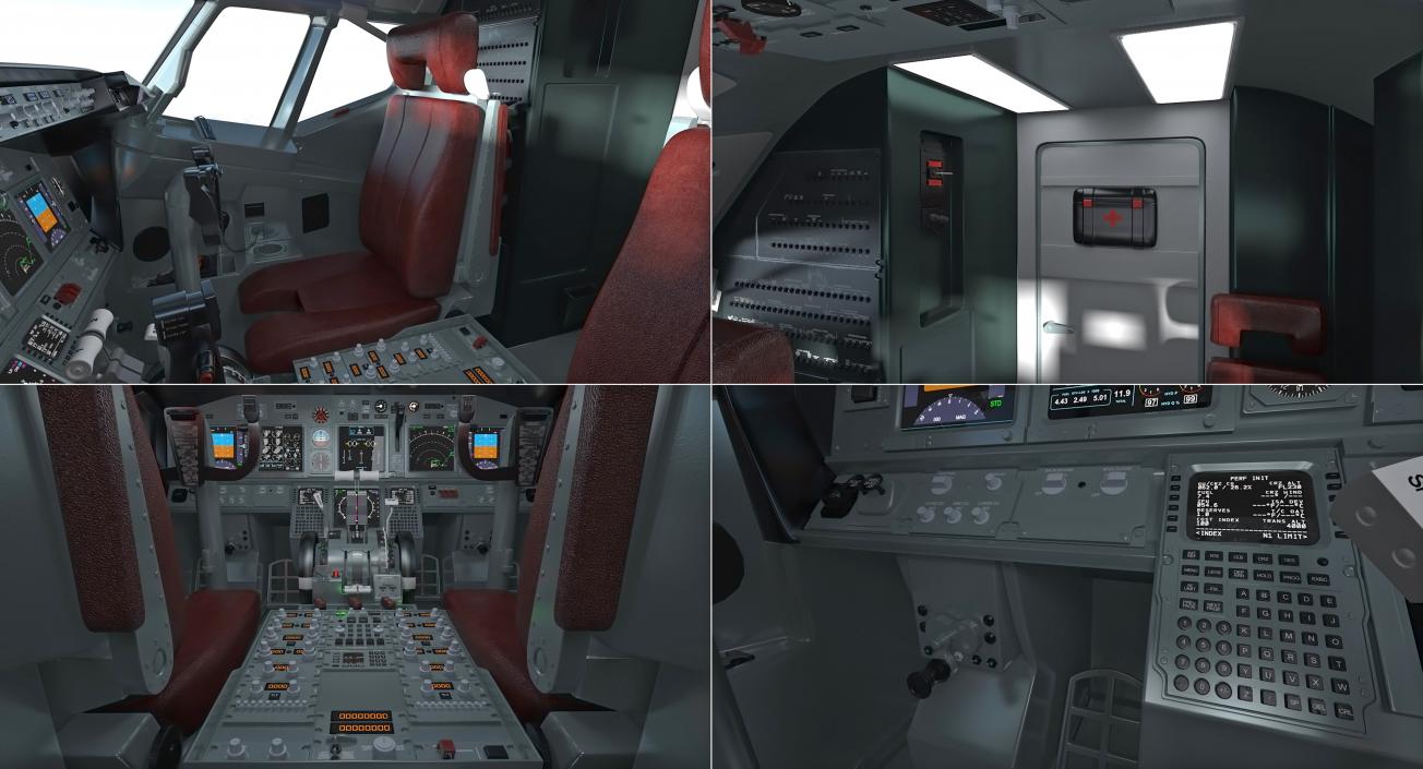 Boeing 737-900 with Interior Southwest Airlines Rigged 3D model