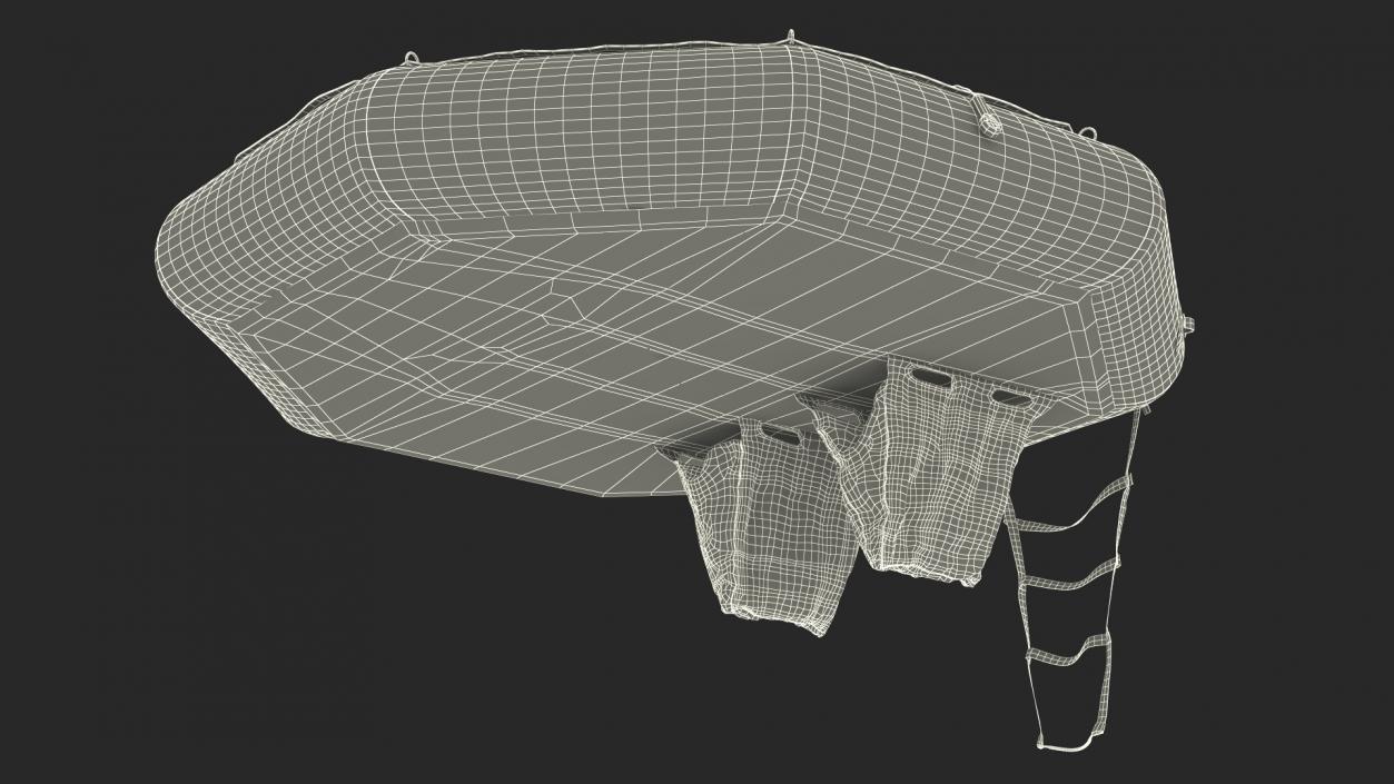 3D Advanced Life Raft with Tourist Inside model