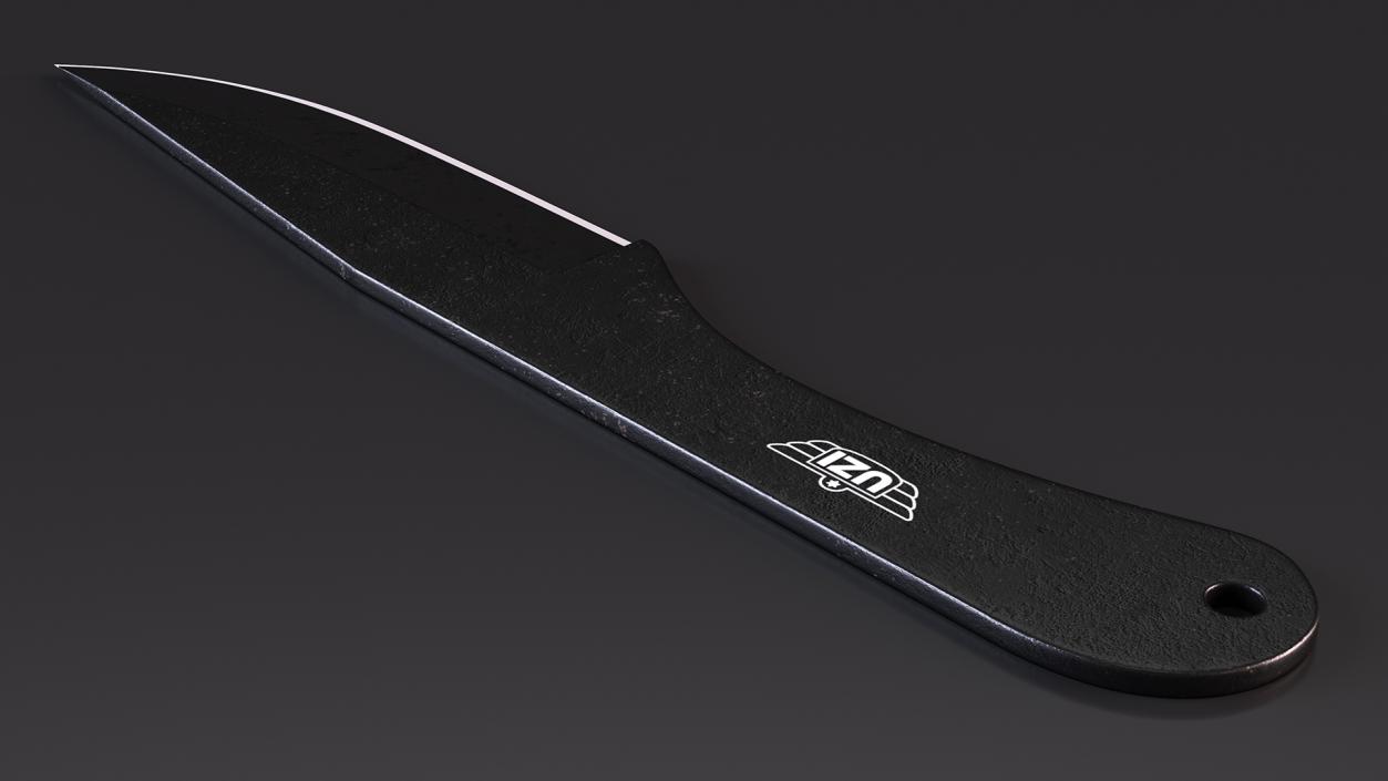 3D model Throwing Knife Black