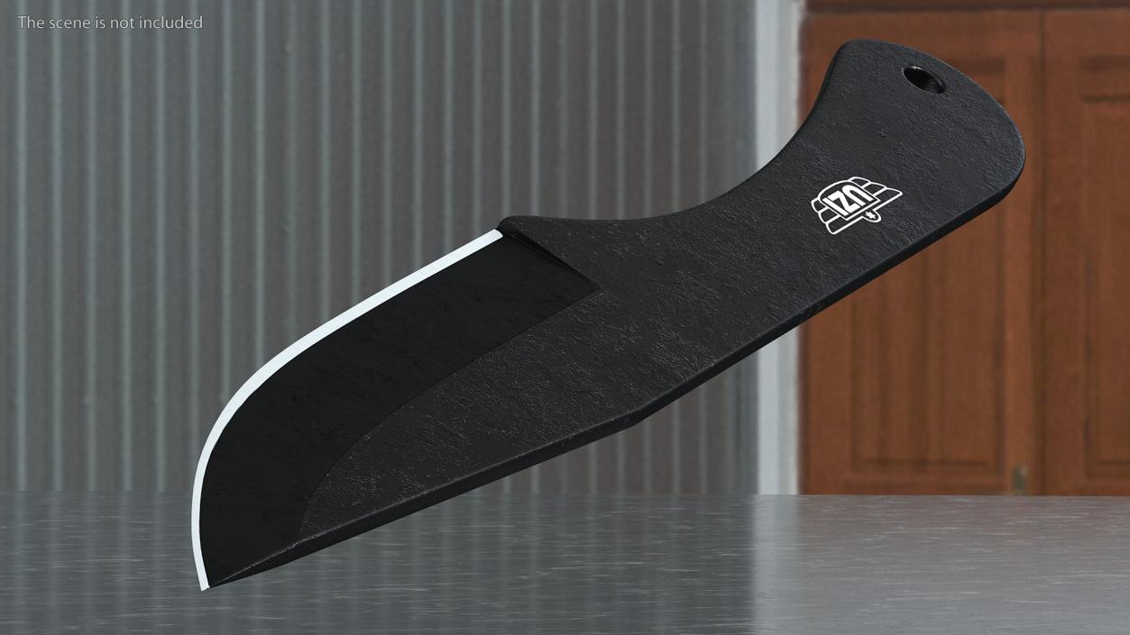 3D model Throwing Knife Black