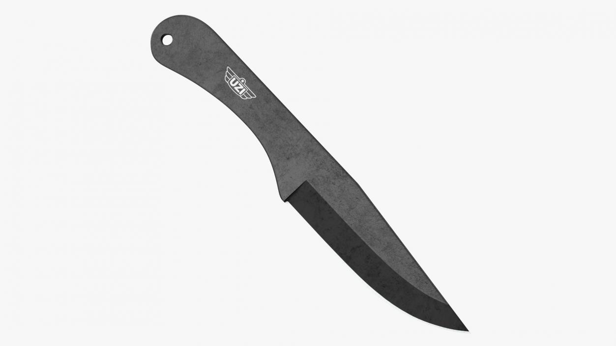 3D model Throwing Knife Black