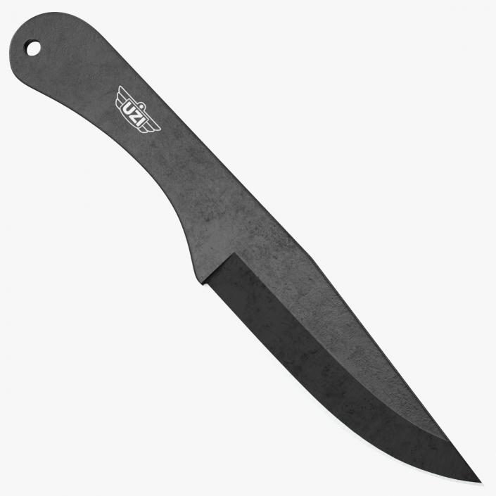 3D model Throwing Knife Black