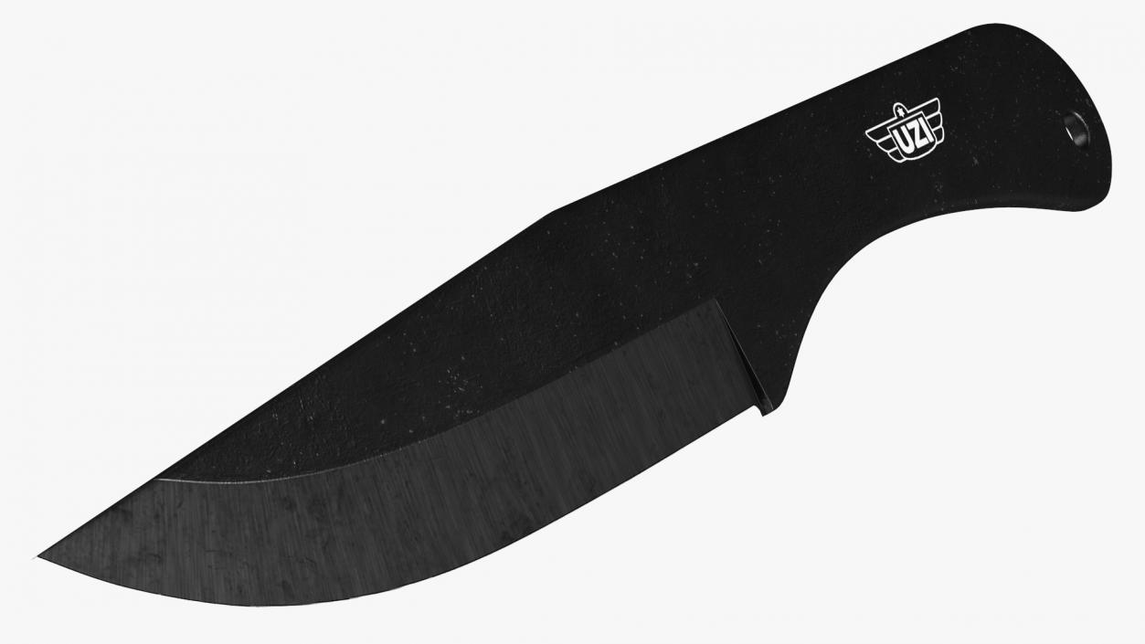 3D model Throwing Knife Black