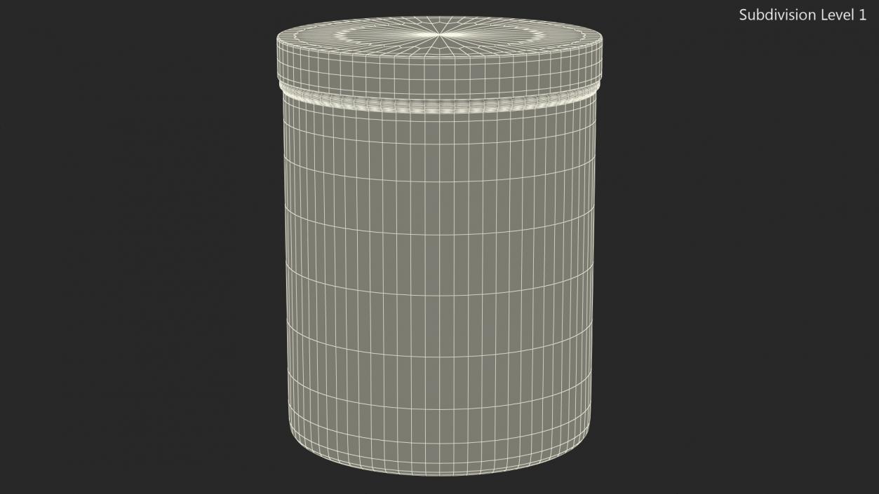 3D Black Cosmetic Jar model