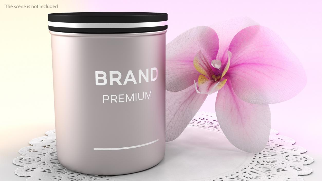 3D Black Cosmetic Jar model