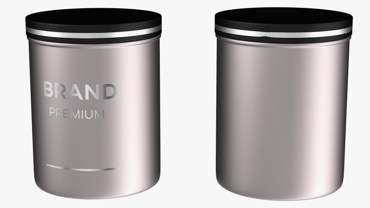 3D Black Cosmetic Jar model