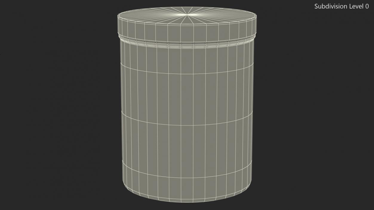 3D Black Cosmetic Jar model