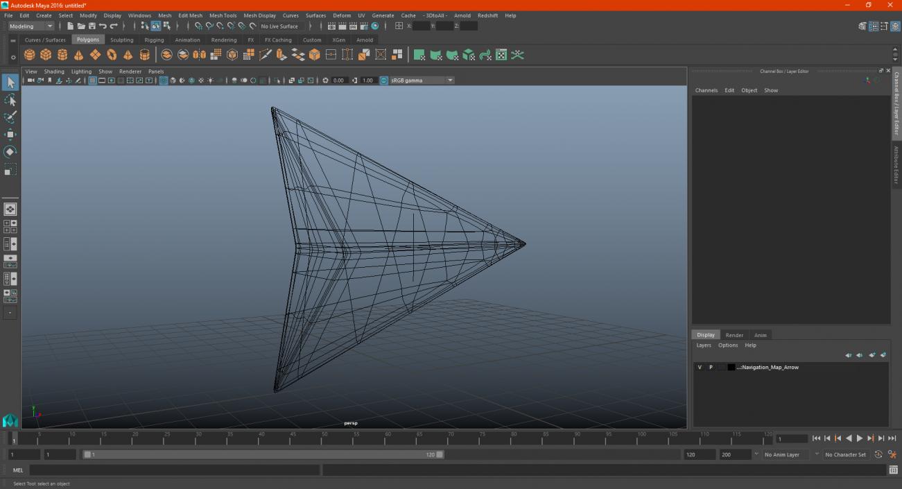 3D model Navigation Map Arrow